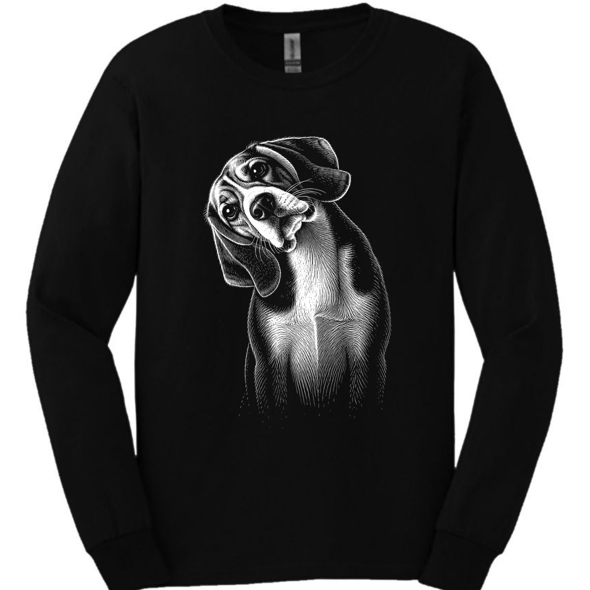 Beagle Tilted Dog Long Sleeve Shirt Gift For Dog Lover