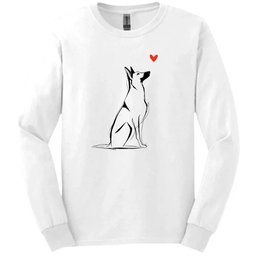 Belgian Malinois Sketch Dog Long Sleeve Tee Gift For Dog Lover