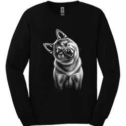 Akita Tilted Dog Long Sleeve Shirt Gift For Dog Lover