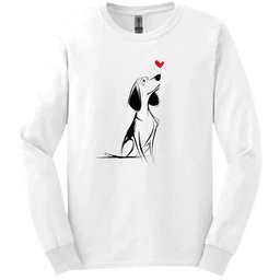 Beagle Sketch Dog Long Sleeve Tee Gift For Dog Lover