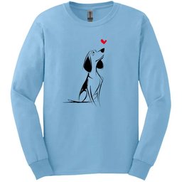 Beagle Sketch Dog Long Sleeve Tee Gift For Dog Lover