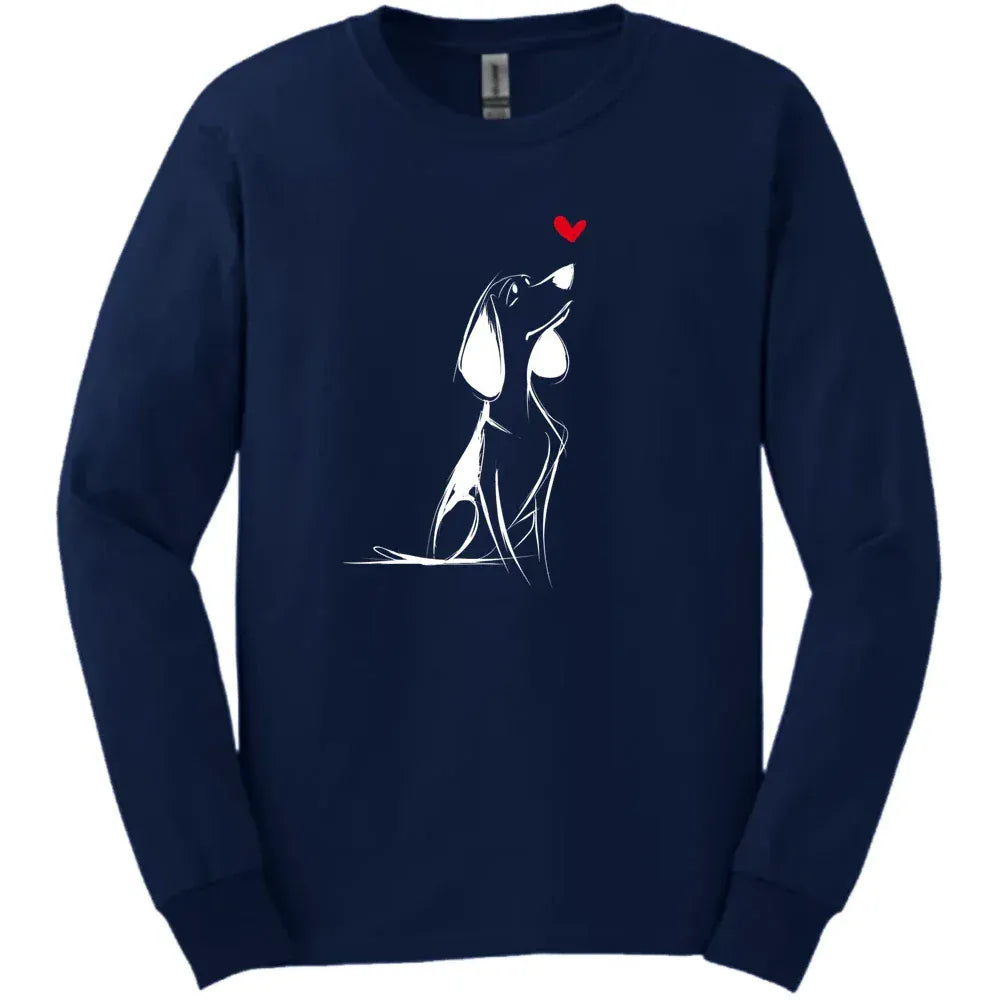 Beagle Sketch Dog Long Sleeve Tee Gift For Dog Lover