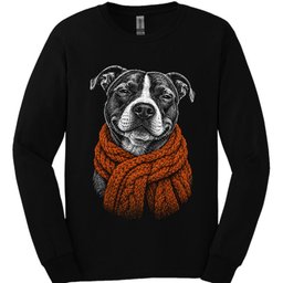 American Staffordshire Terrier Winter Dog Long Sleeve Shirt Gift For Dog Lover