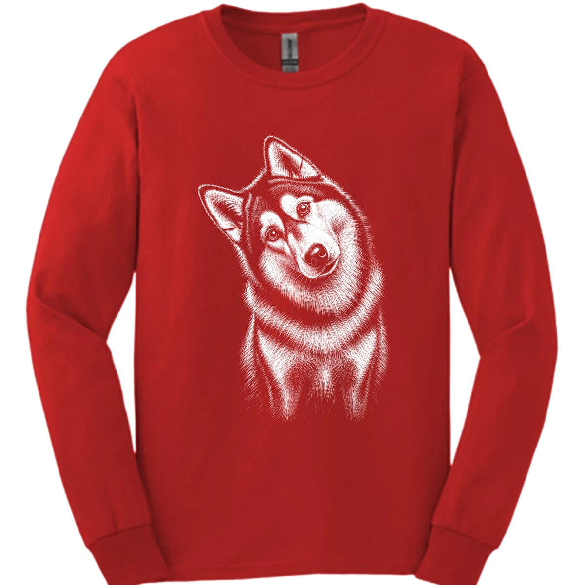 Alaskan Malamute Tilted Dog Long Sleeve Shirt Gift For Dog Lover