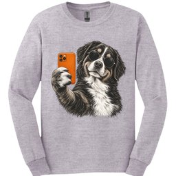Bernese Mountain Dog Selfie Dog Long Sleeve Shirt Gift For Dog Lover