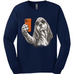 Bloodhound Selfie Dog Long Sleeve Shirt Gift For Dog Lover