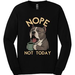 American Bully Not Today Long Sleeve Shirt Gift For Dog Lover