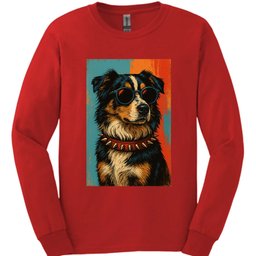 Australian Shepherd Punk Dog Long Sleeve Shirt Gift For Dog Lover