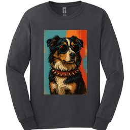 Australian Shepherd Punk Dog Long Sleeve Shirt Gift For Dog Lover