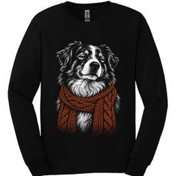 Australian Shepherd Winter Dog Long Sleeve Shirt Gift For Dog Lover