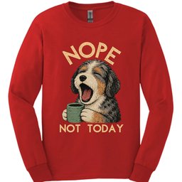 Aussiedoodle Not Today Long Sleeve Shirt Gift For Dog Lover