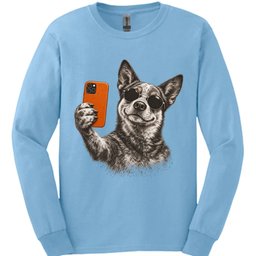 Australian Cattle Dog Selfie Dog Long Sleeve Shirt Gift For Dog Lover