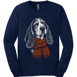 Basset Hound Winter Dog Long Sleeve Shirt Gift For Dog Lover
