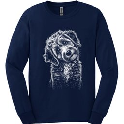 Aussiedoodle Tilted Dog Long Sleeve Shirt Gift For Dog Lover