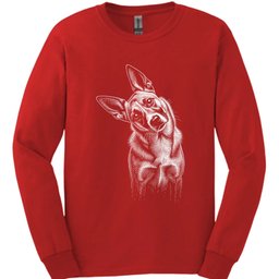 Australian Cattle Dog Tilted Dog Long Sleeve Shirt Gift For Dog Lover