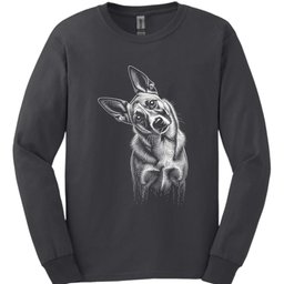 Australian Cattle Dog Tilted Dog Long Sleeve Shirt Gift For Dog Lover