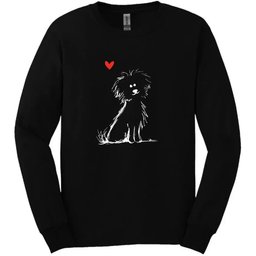 Bichon Frise Sketch Dog Long Sleeve Tee Gift For Dog Lover