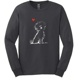 Bichon Frise Sketch Dog Long Sleeve Tee Gift For Dog Lover