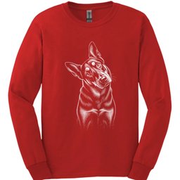 Beauceron Tilted Dog Long Sleeve Shirt Gift For Dog Lover