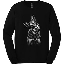 Beauceron Tilted Dog Long Sleeve Shirt Gift For Dog Lover