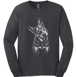 Beauceron Tilted Dog Long Sleeve Shirt Gift For Dog Lover