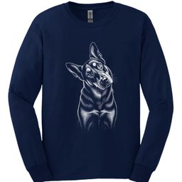 Beauceron Tilted Dog Long Sleeve Shirt Gift For Dog Lover