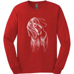 Bloodhound Tilted Dog Long Sleeve Shirt Gift For Dog Lover