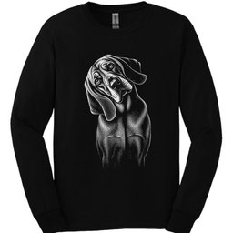 Bloodhound Tilted Dog Long Sleeve Shirt Gift For Dog Lover