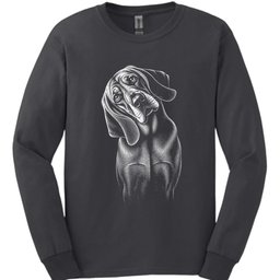 Bloodhound Tilted Dog Long Sleeve Shirt Gift For Dog Lover