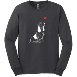 Basset Hound Sketch Dog Long Sleeve Tee Gift For Dog Lover