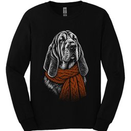 Bloodhound Winter Dog Long Sleeve Shirt Gift For Dog Lover