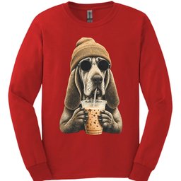 Bloodhound Hipster Dog Long Sleeve Shirt Gift For Dog Lover