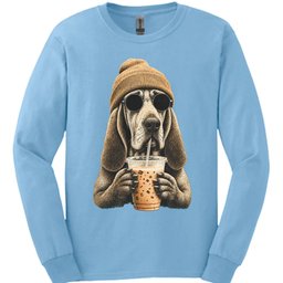 Bloodhound Hipster Dog Long Sleeve Shirt Gift For Dog Lover