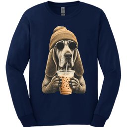 Bloodhound Hipster Dog Long Sleeve Shirt Gift For Dog Lover
