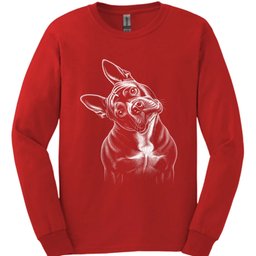American Bully Tilted Dog Long Sleeve Shirt Gift For Dog Lover