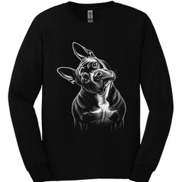 American Bully Tilted Dog Long Sleeve Shirt Gift For Dog Lover