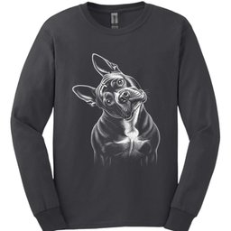 American Bully Tilted Dog Long Sleeve Shirt Gift For Dog Lover