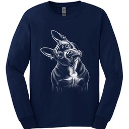 American Bully Tilted Dog Long Sleeve Shirt Gift For Dog Lover