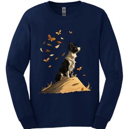 Border Collie Fall Dog Long Sleeve Shirt Gift For Dog Lover