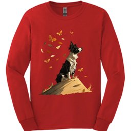 Border Collie Fall Dog Long Sleeve Shirt Gift For Dog Lover