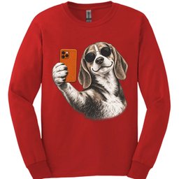 Beagle Selfie Dog Long Sleeve Shirt Gift For Dog Lover