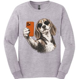 Beagle Selfie Dog Long Sleeve Shirt Gift For Dog Lover
