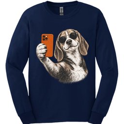 Beagle Selfie Dog Long Sleeve Shirt Gift For Dog Lover