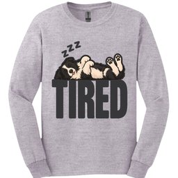 Border Collie Tired Dog Long Sleeve Shirt Gift For Dog Lover