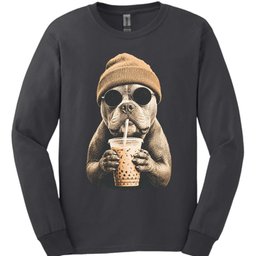 American Bully Hipster Dog Long Sleeve Shirt Gift For Dog Lover