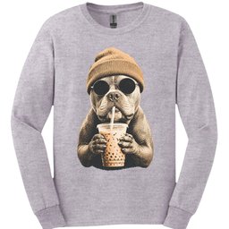 American Bully Hipster Dog Long Sleeve Shirt Gift For Dog Lover
