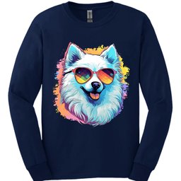 American Eskimo Top Dog Long Sleeve Shirt Gift For Dog Lover