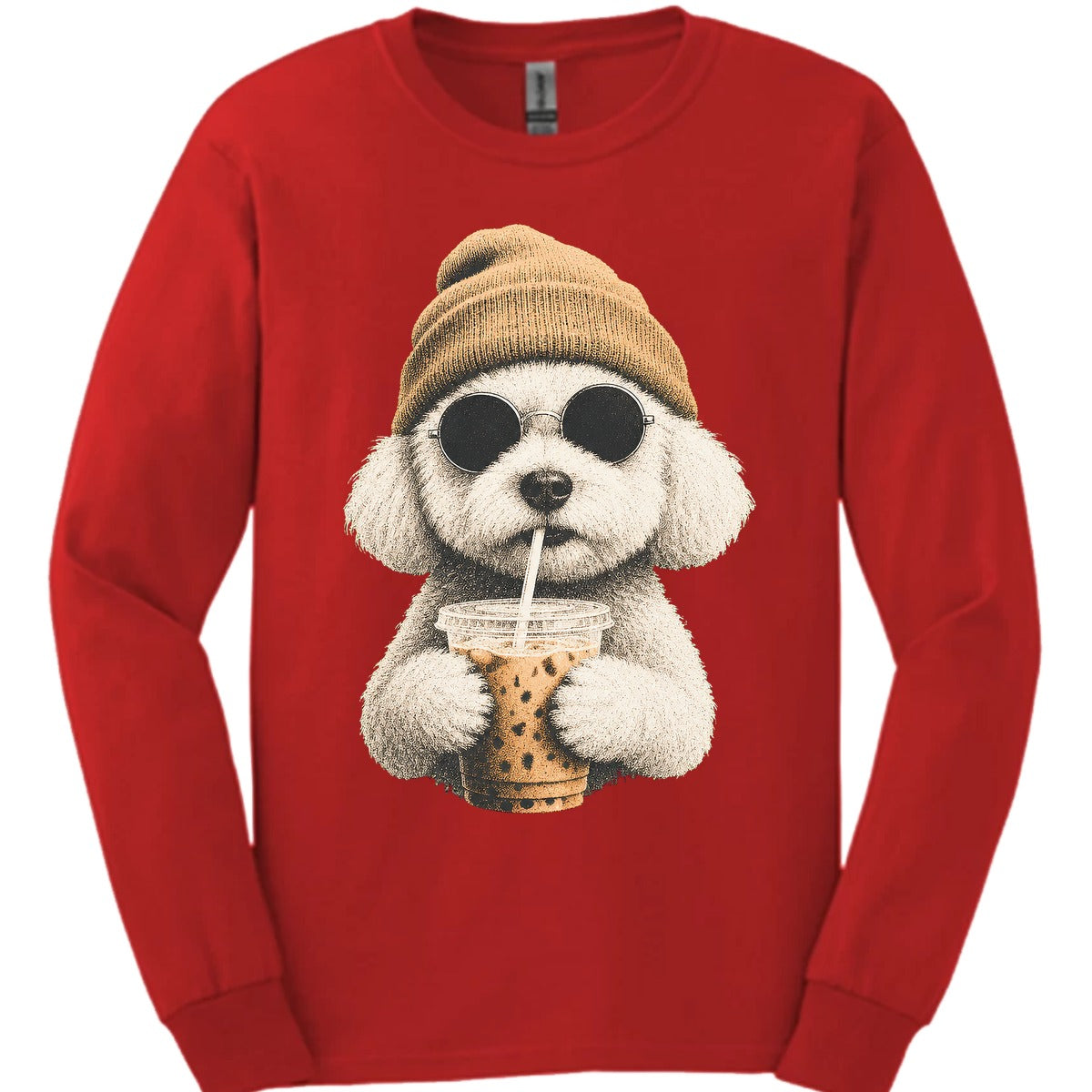 Bichon Frise Hipster Dog Long Sleeve Shirt Gift For Dog Lover