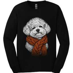 Bichon Frise Winter Dog Long Sleeve Shirt Gift For Dog Lover