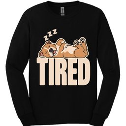 American Staffordshire Terrier Tired Dog Long Sleeve Shirt Gift For Dog Lover